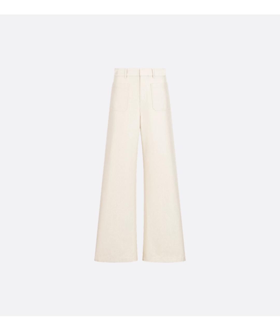 CHRISTIAN DIOR Золотые хлопковые прямые джинсы, фото 5