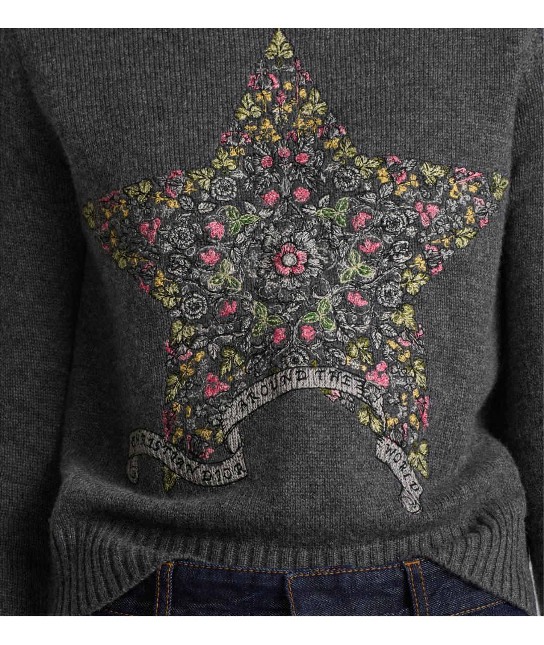CHRISTIAN DIOR Серый джемпер / свитер, фото 5