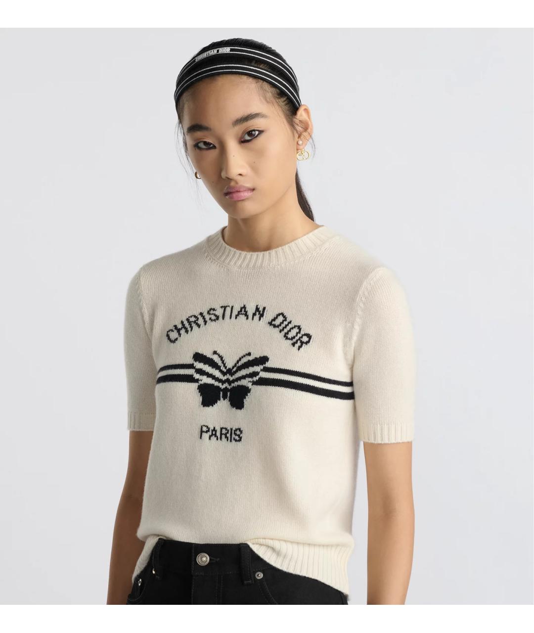 CHRISTIAN DIOR Белый джемпер / свитер, фото 4
