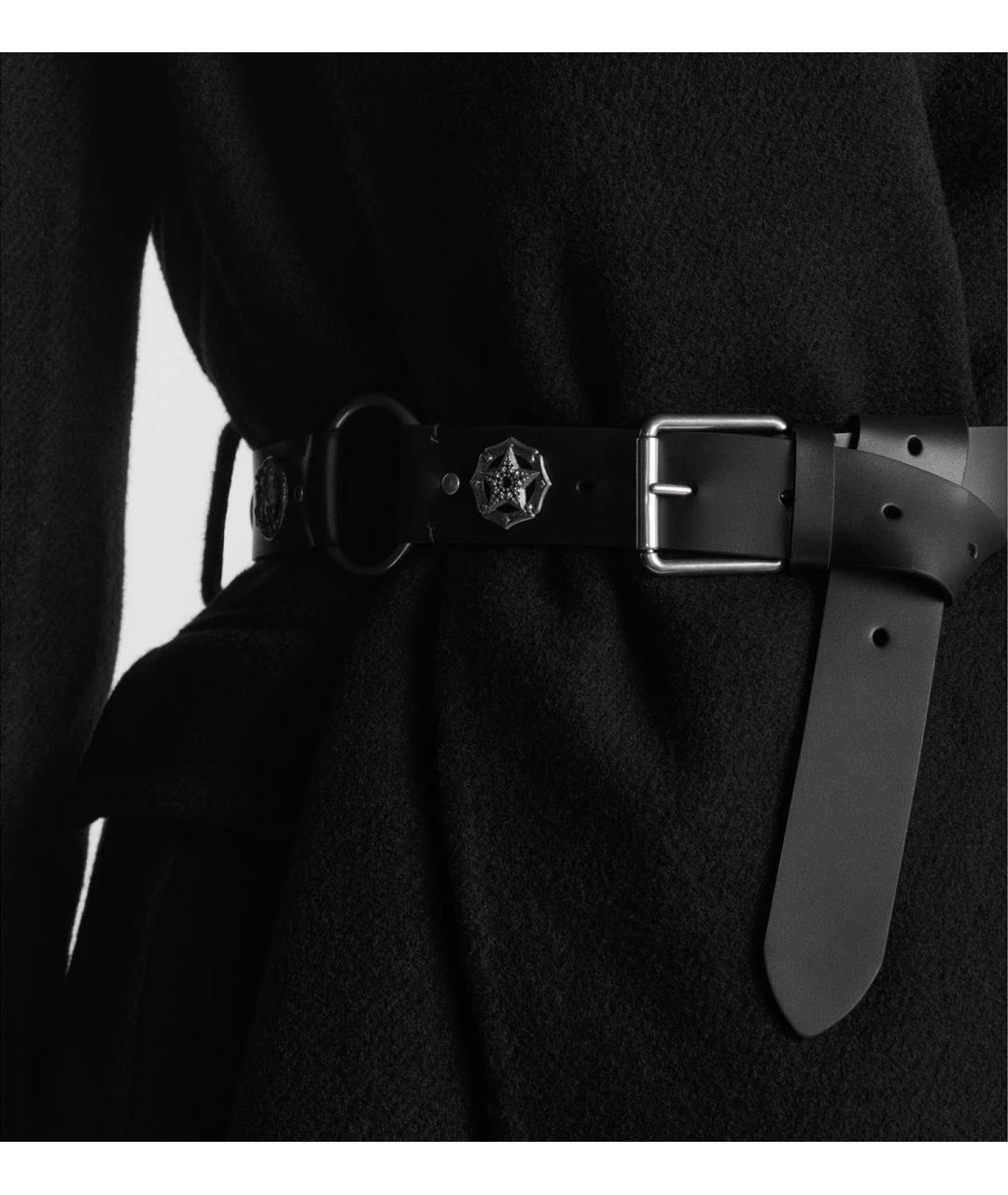 CHRISTIAN DIOR Черный кожаный ремень, фото 3