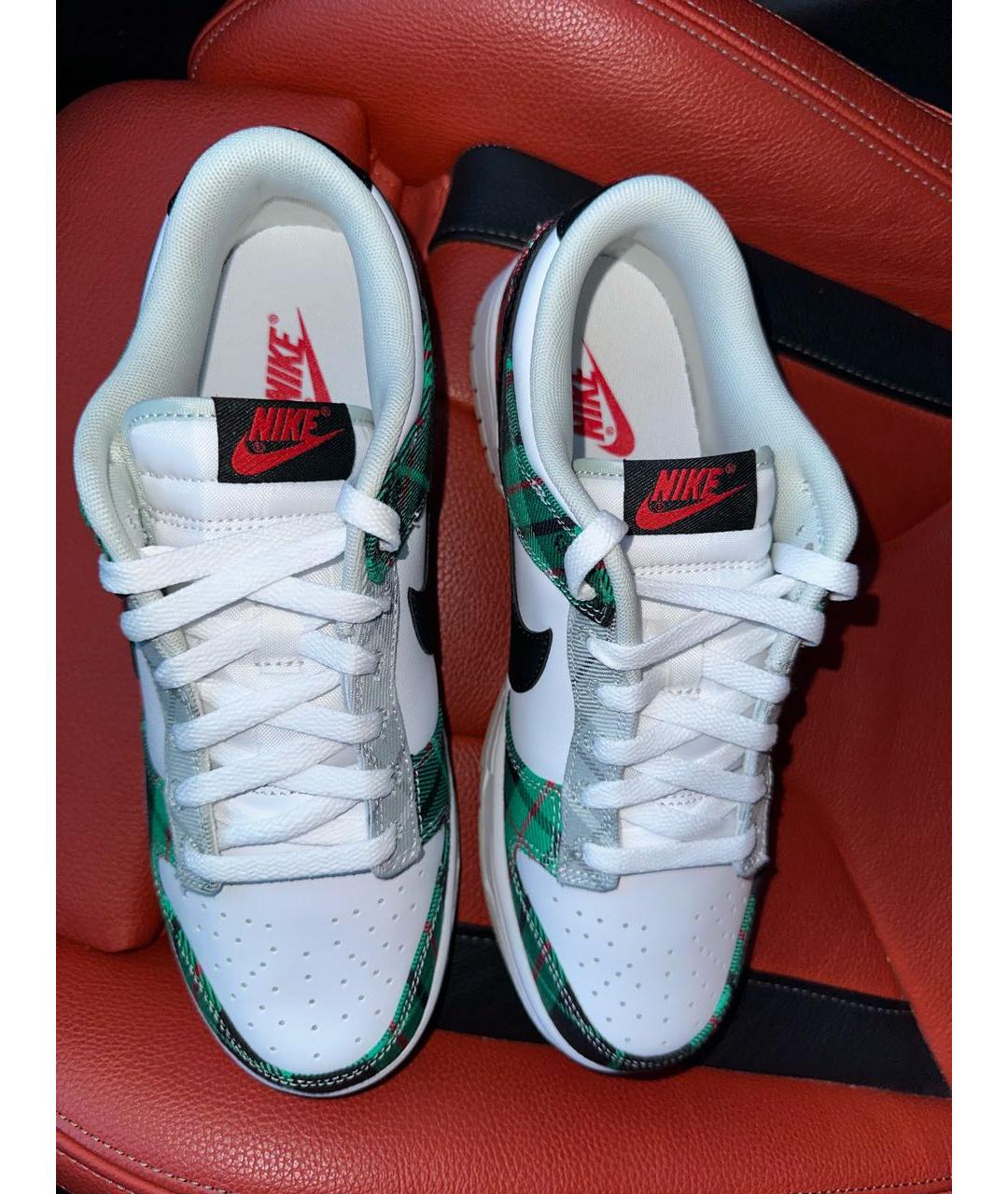 NIKE Белые кожаные низкие кроссовки / кеды, фото 5
