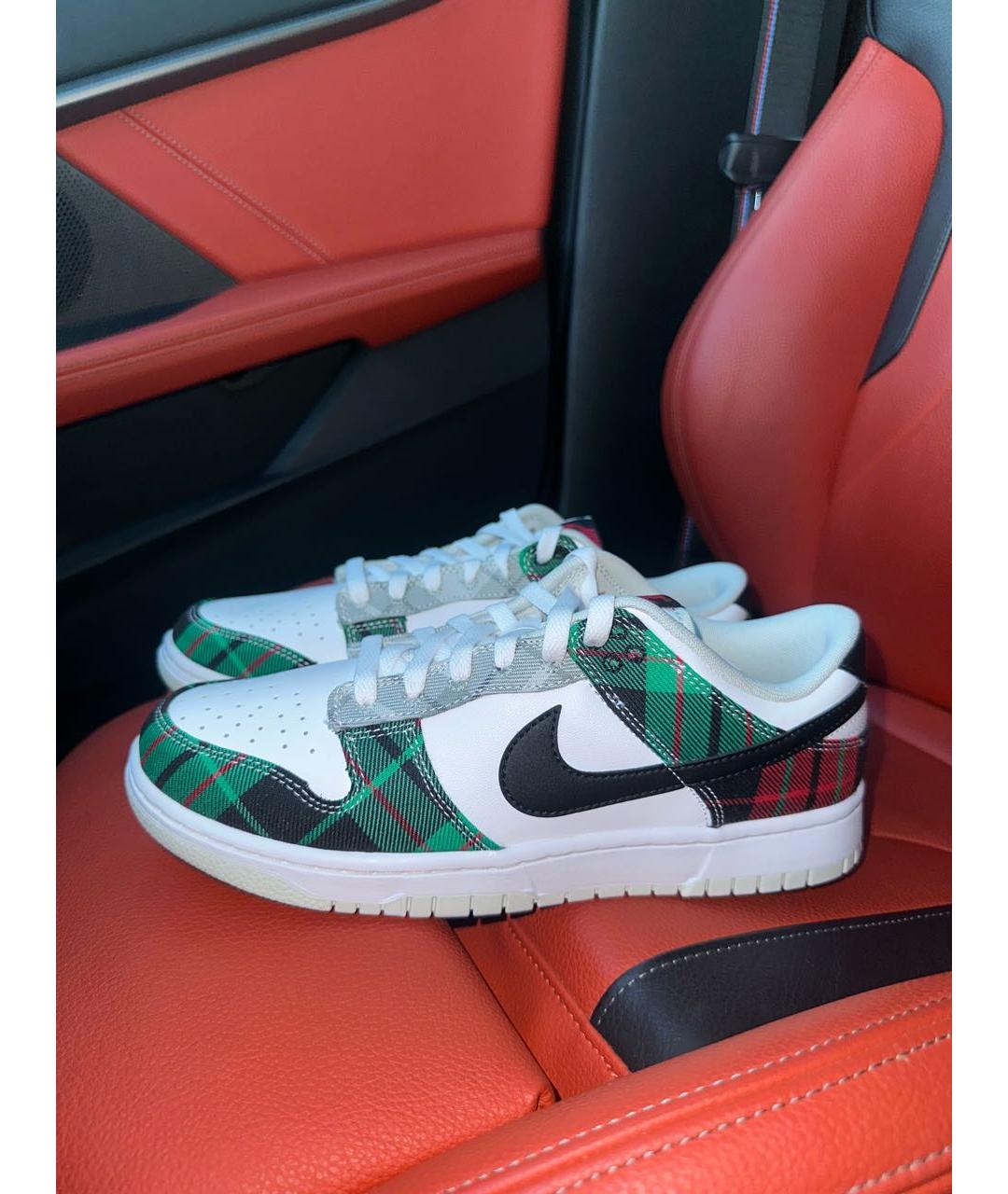NIKE Белые кожаные низкие кроссовки / кеды, фото 2
