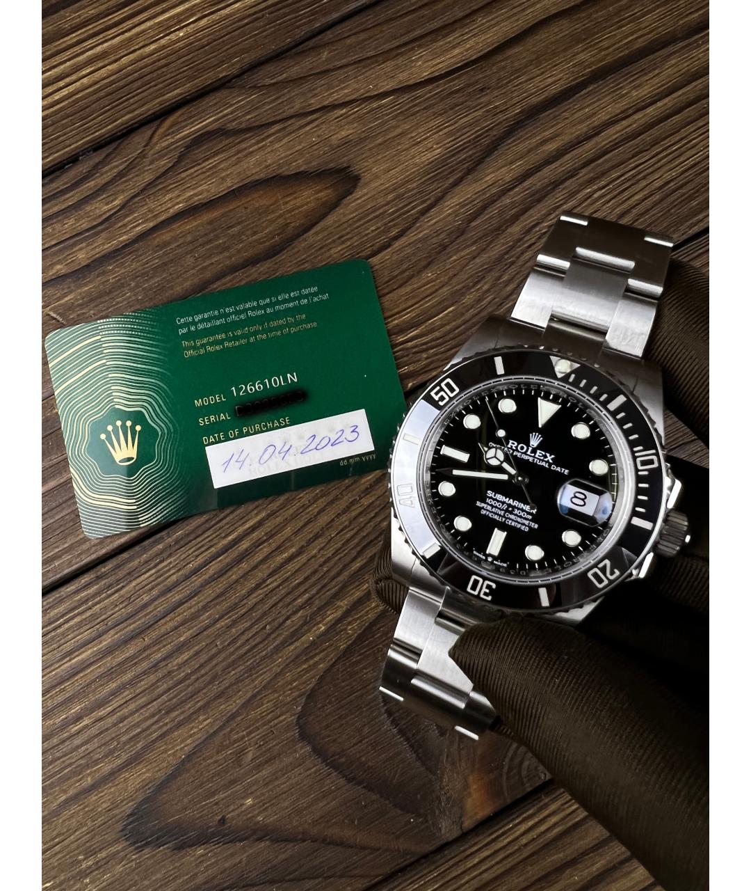 ROLEX Черные часы, фото 2