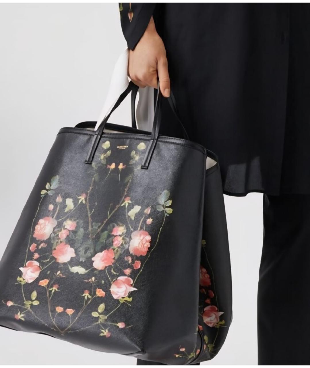 BURBERRY Черная сумка тоут, фото 8