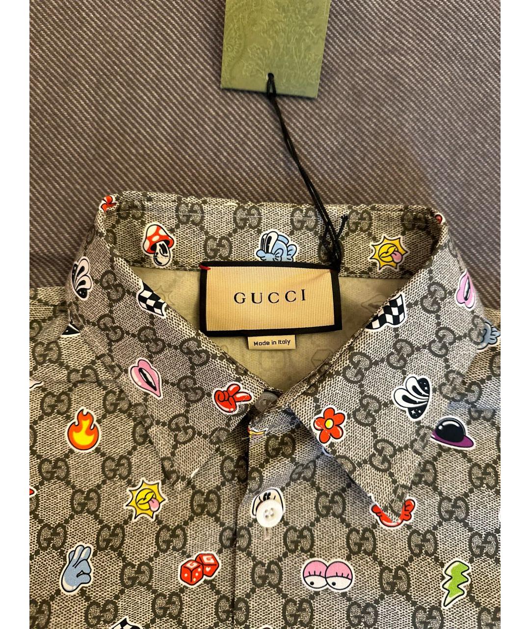 GUCCI Хлопковая кэжуал рубашка, фото 3
