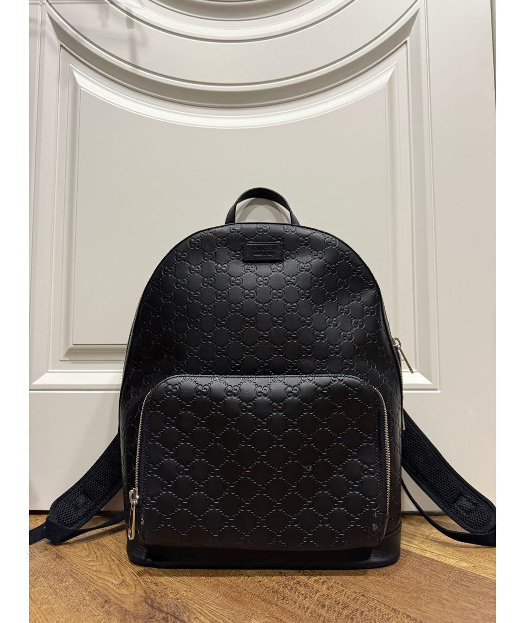 GUCCI Черный кожаный портфель, фото 6