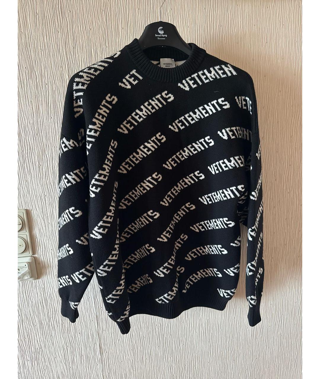 VETEMENTS Черный шерстяной джемпер / свитер, фото 5