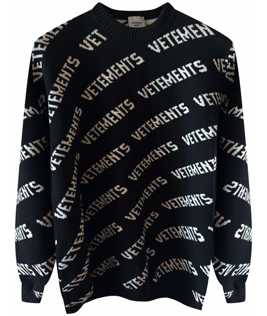 VETEMENTS Черный шерстяной джемпер / свитер, фото 1