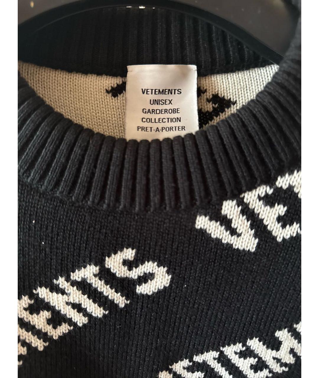 VETEMENTS Черный шерстяной джемпер / свитер, фото 3