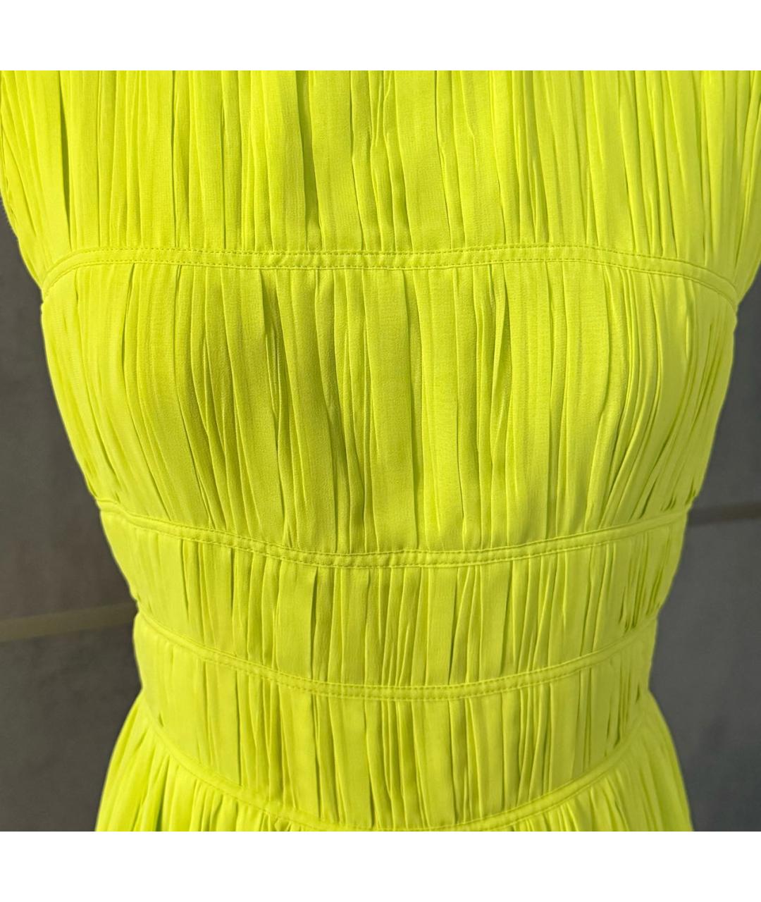 BLUMARINE Желтое полиэстеровое коктейльное платье, фото 4