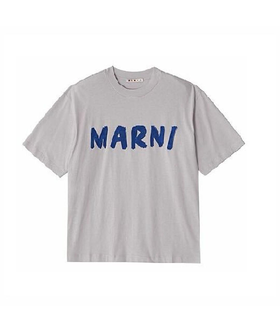 MARNI Серая хлопковая футболка, фото 1