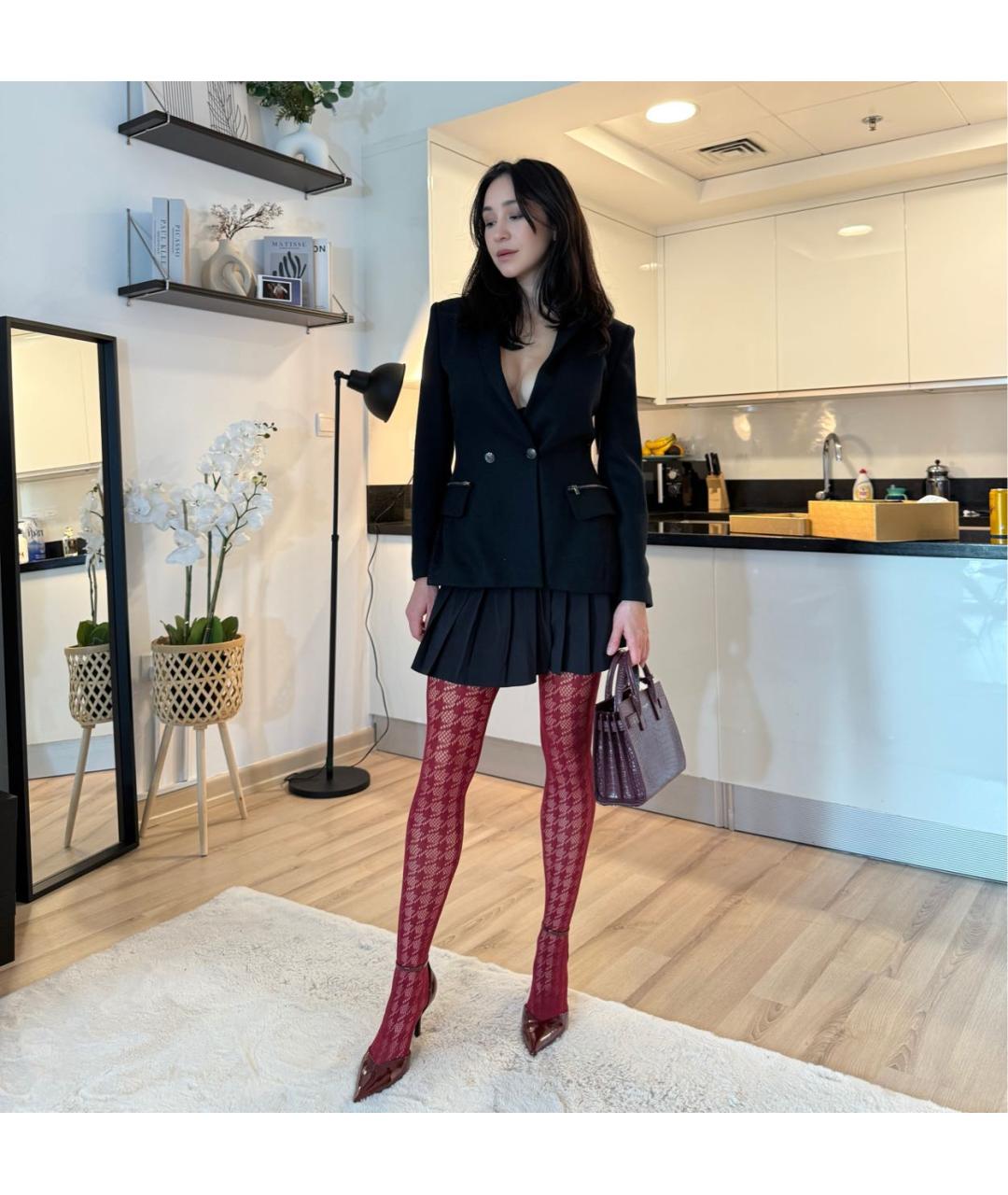 SAINT LAURENT Бордовая кожаная сумка через плечо, фото 5
