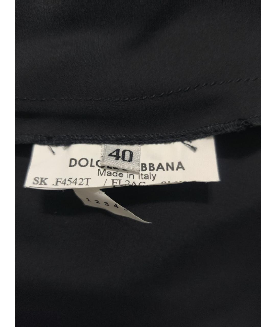 DOLCE&GABBANA Черная шерстяная юбка мини, фото 6