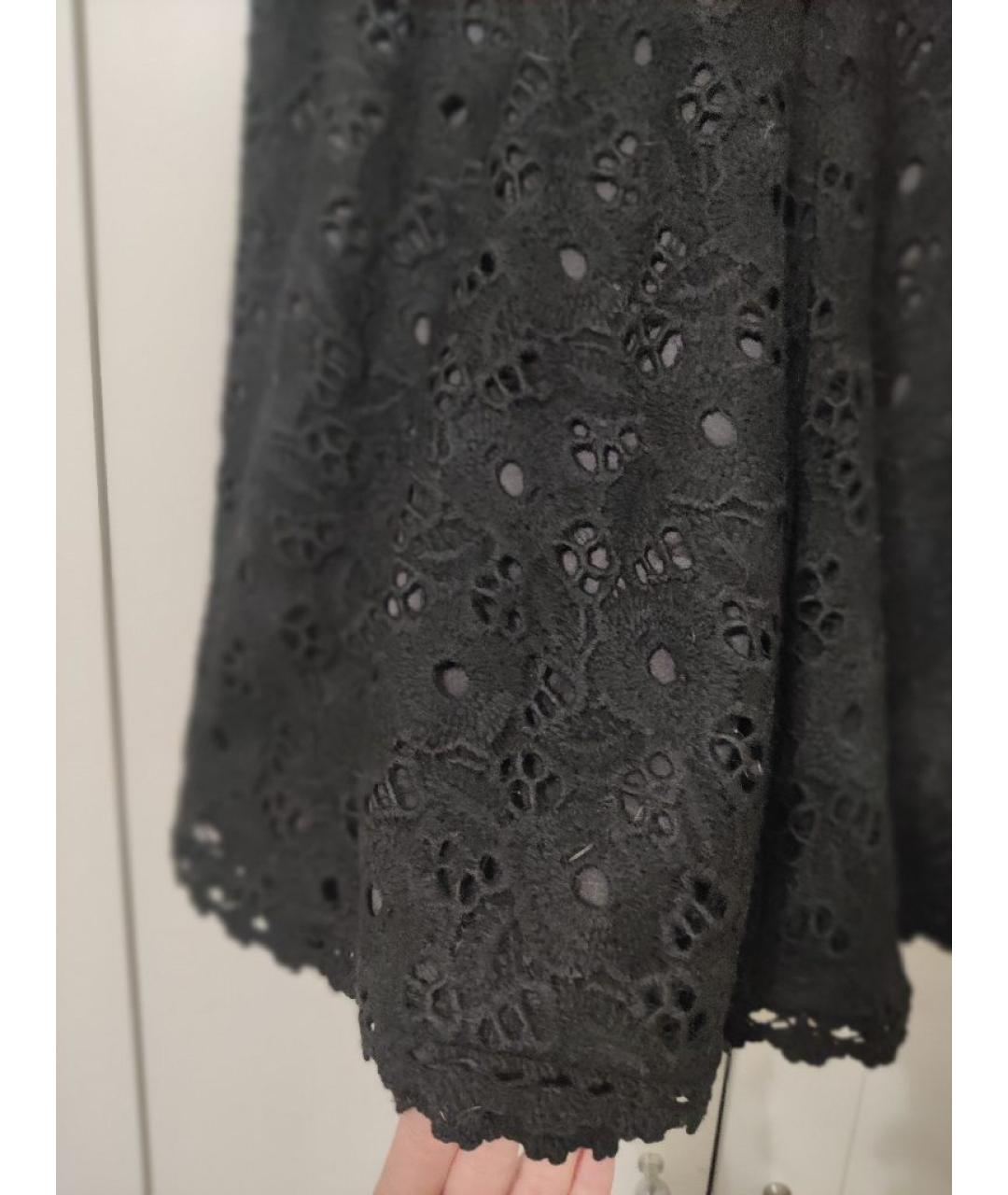 DOLCE&GABBANA Черная шерстяная юбка мини, фото 4