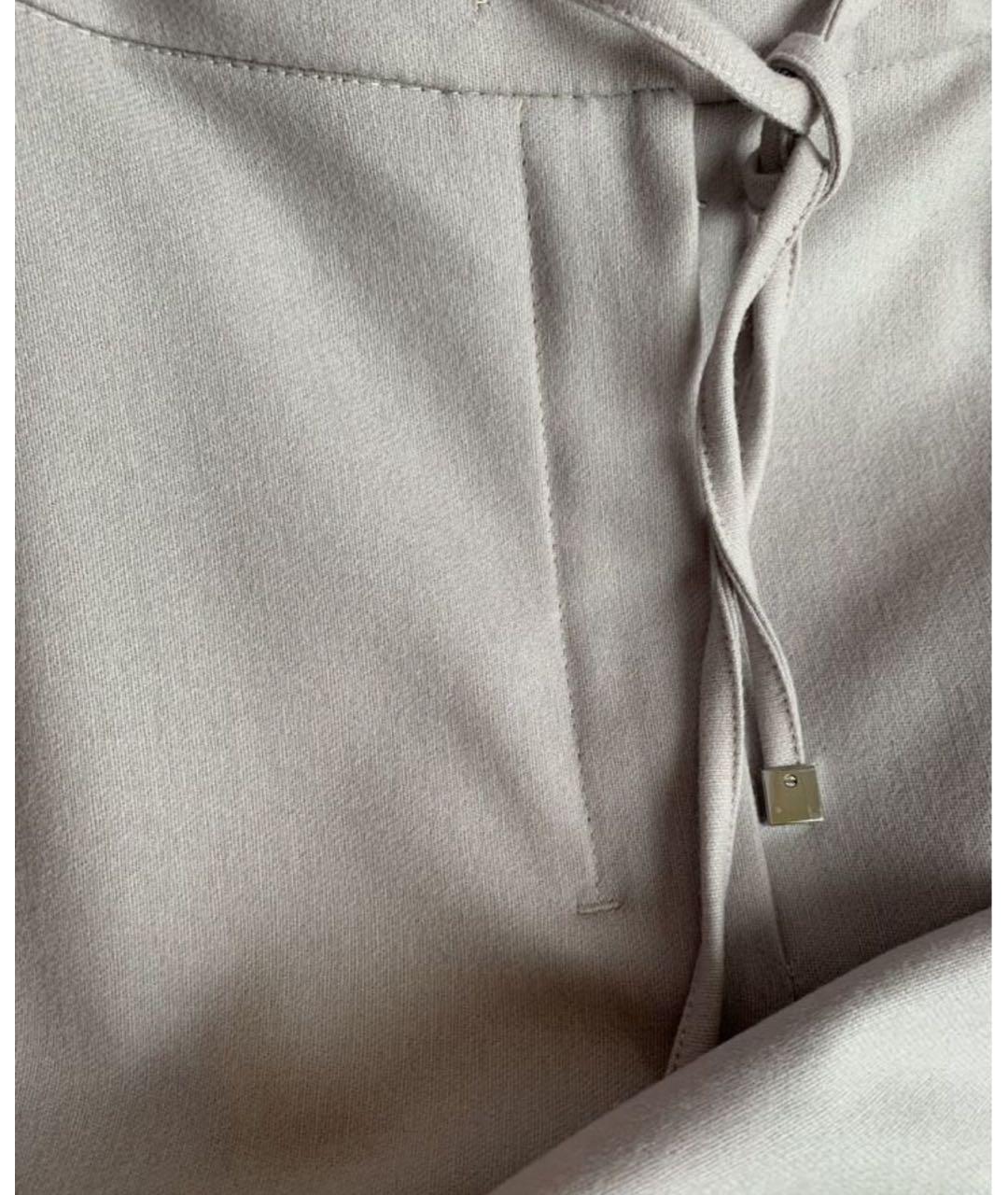 MAX MARA Бежевые шерстяные прямые брюки, фото 5