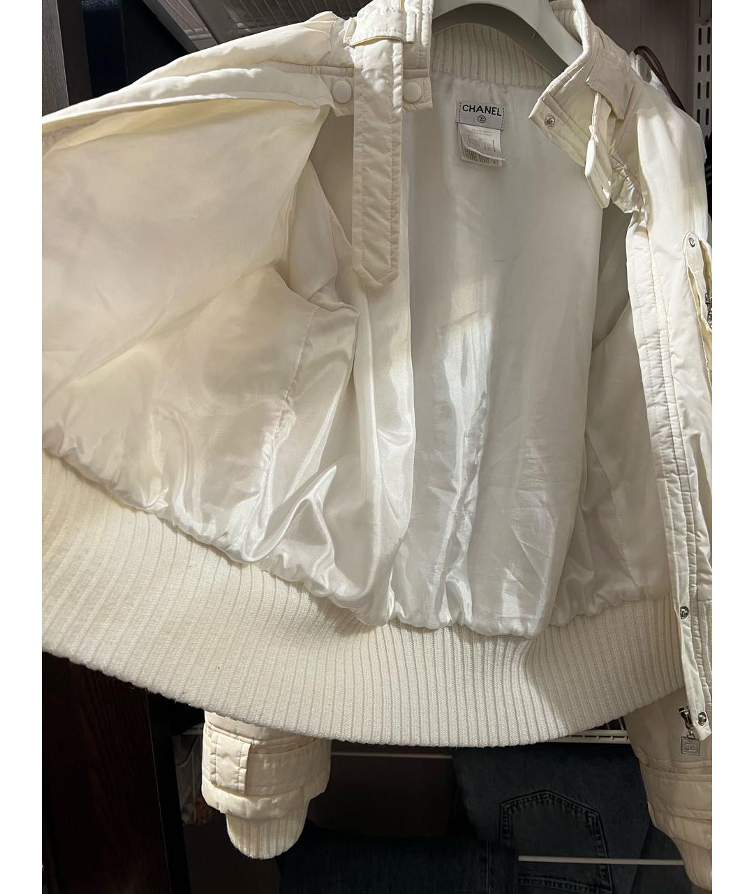 CHANEL Белая вискозная куртка, фото 6