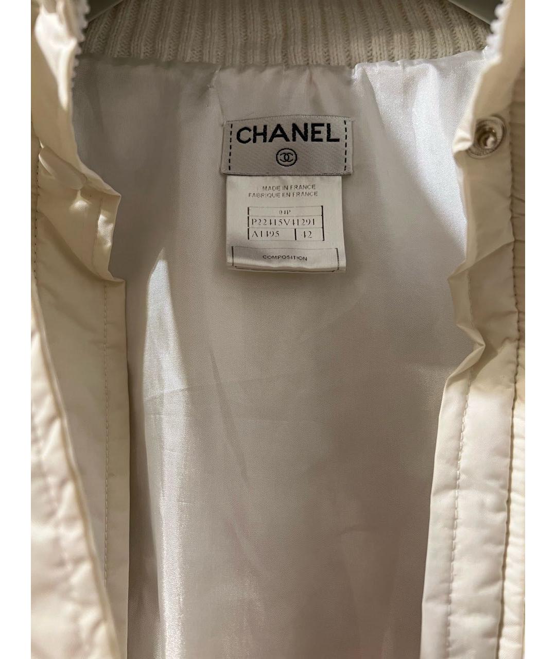 CHANEL Белая вискозная куртка, фото 3
