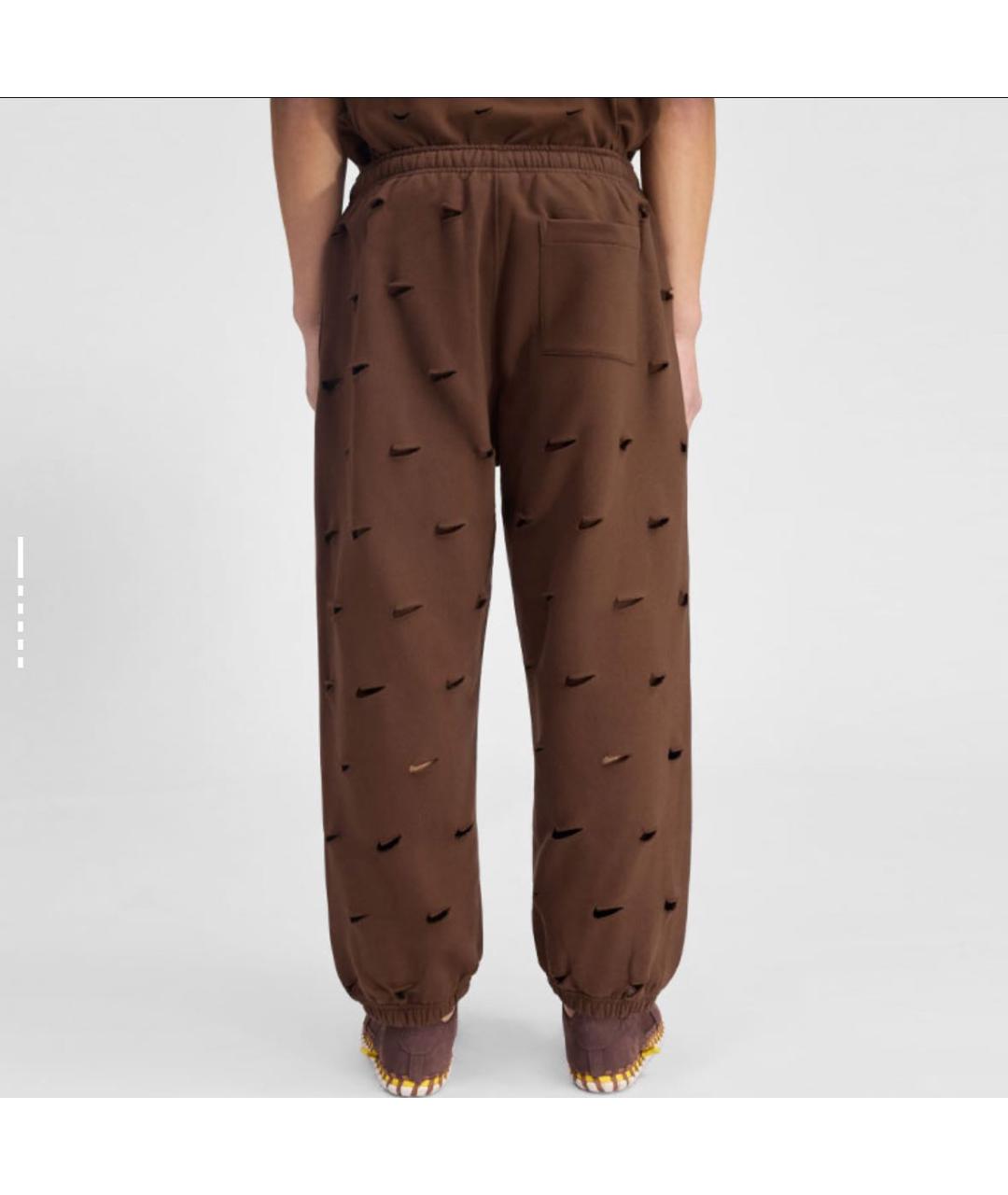 JACQUEMUS Коричневые хлопковые повседневные брюки, фото 2