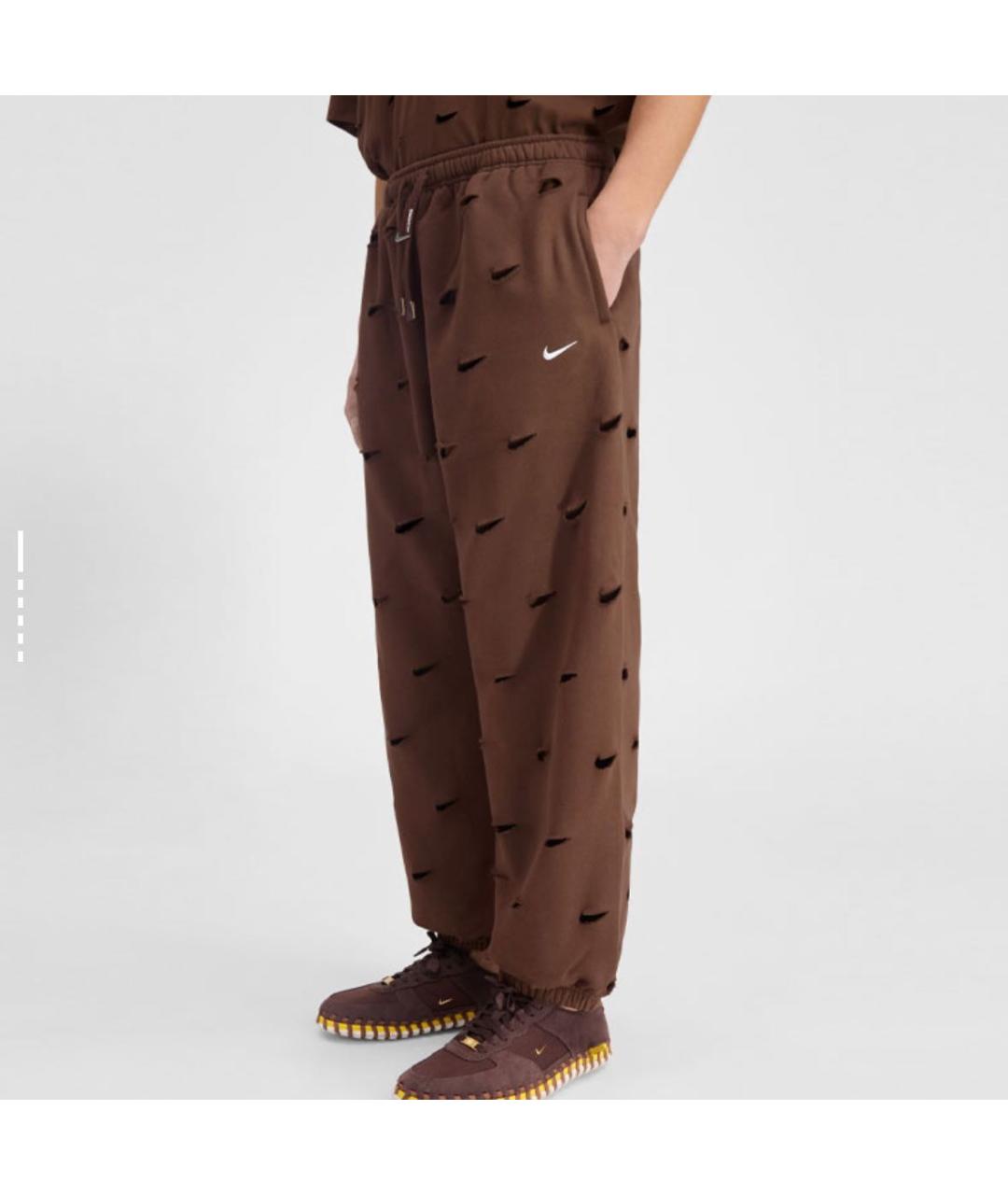 JACQUEMUS Коричневые хлопковые повседневные брюки, фото 7
