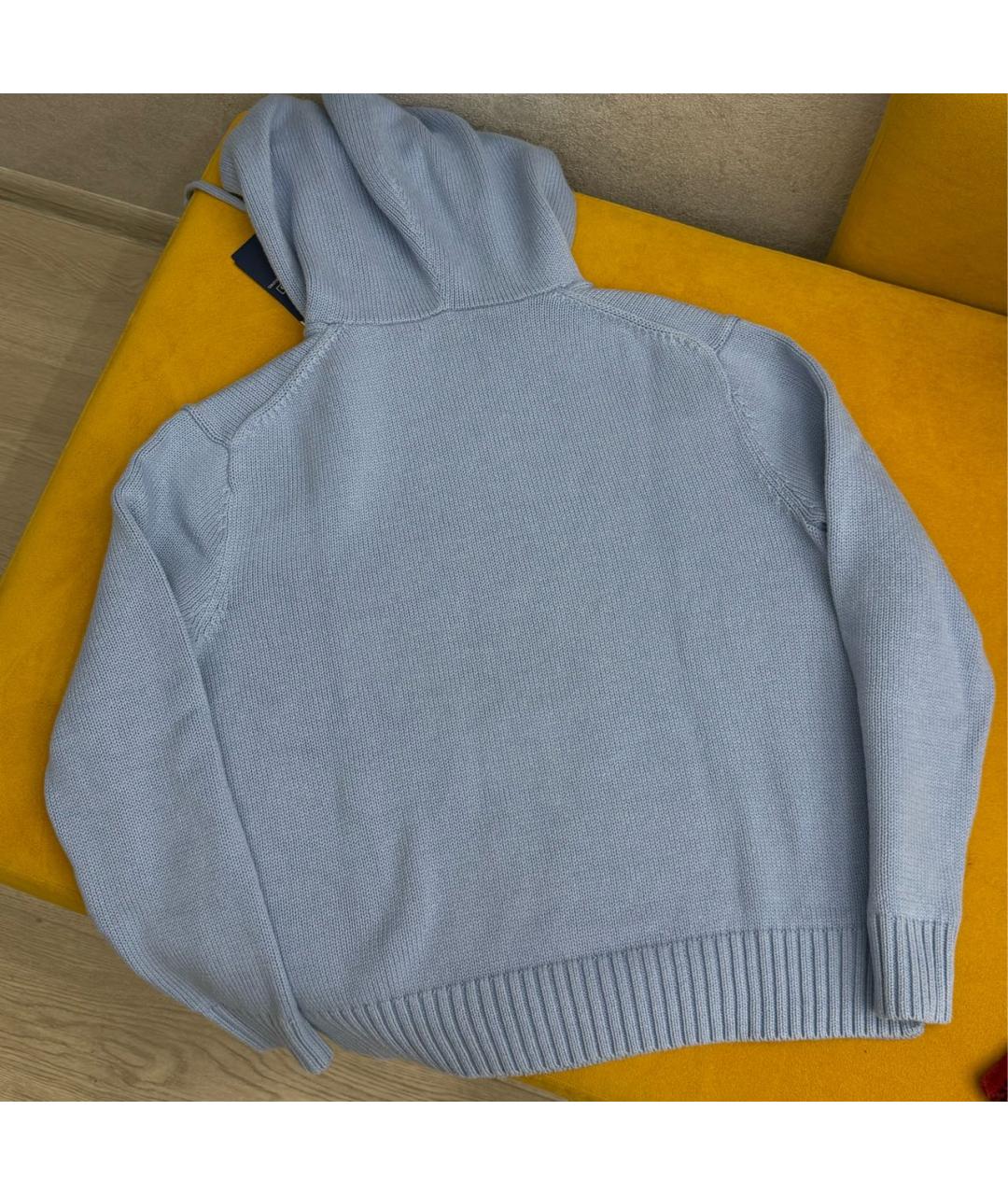 POLO RALPH LAUREN Голубой хлопковый джемпер / свитер, фото 2