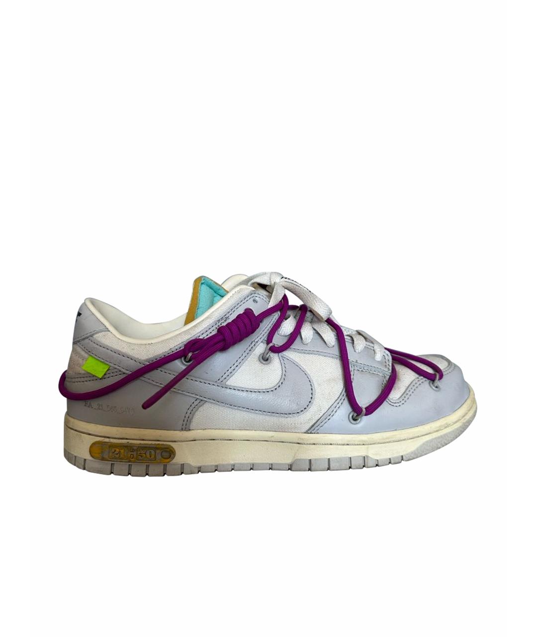 NIKE X OFF-WHITE Белые низкие кроссовки / кеды, фото 1