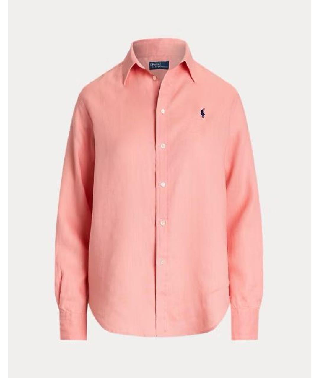 POLO RALPH LAUREN Коралловая льняная рубашка, фото 9