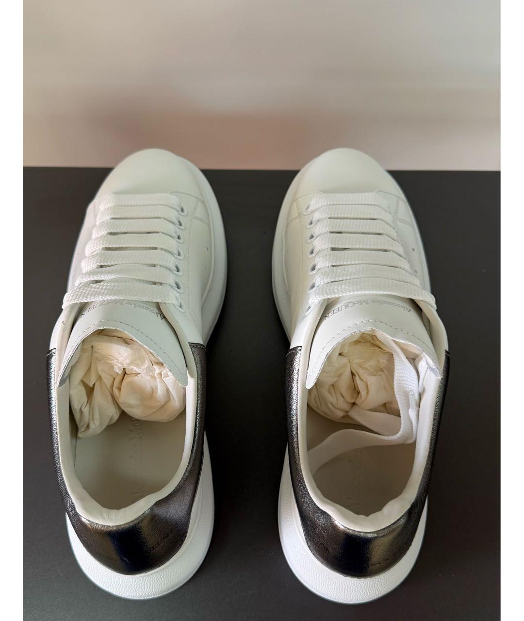 ALEXANDER MCQUEEN Белые кожаные кеды, фото 4