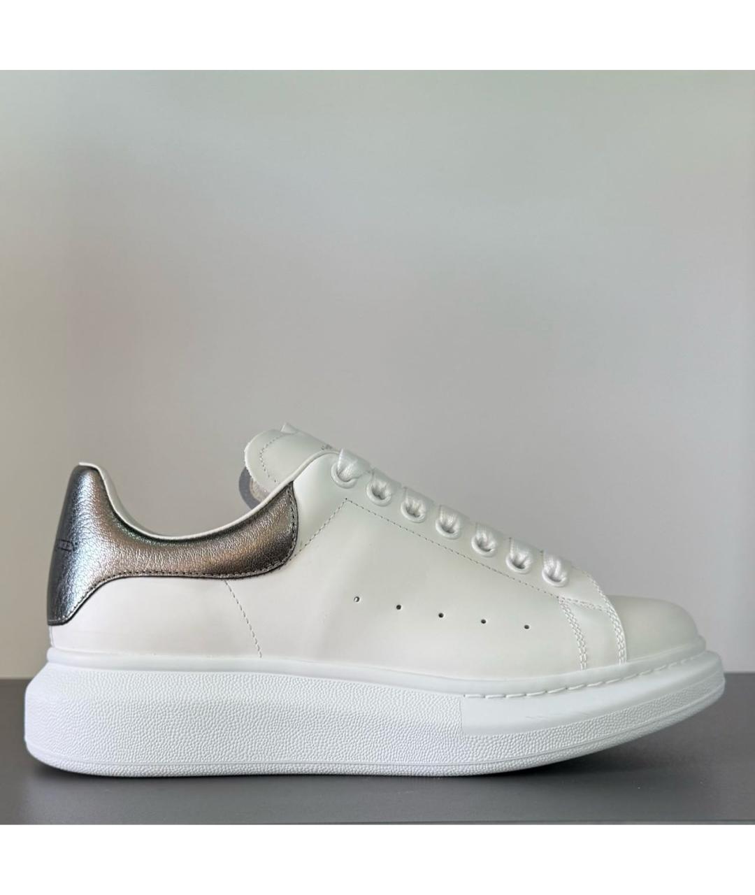 ALEXANDER MCQUEEN Белые кожаные кеды, фото 2
