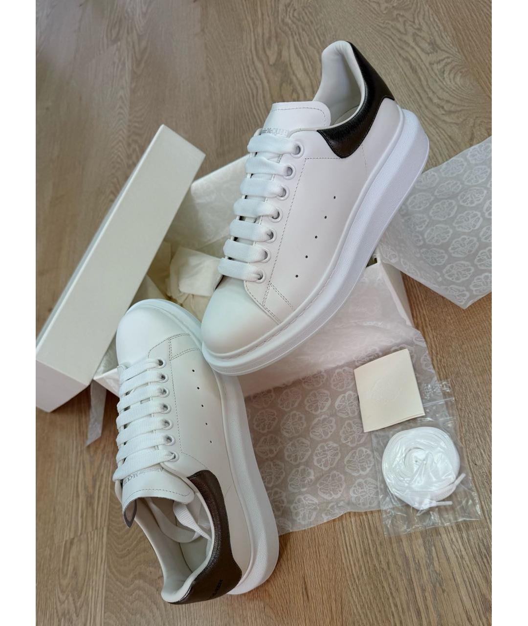 ALEXANDER MCQUEEN Белые кожаные кеды, фото 6