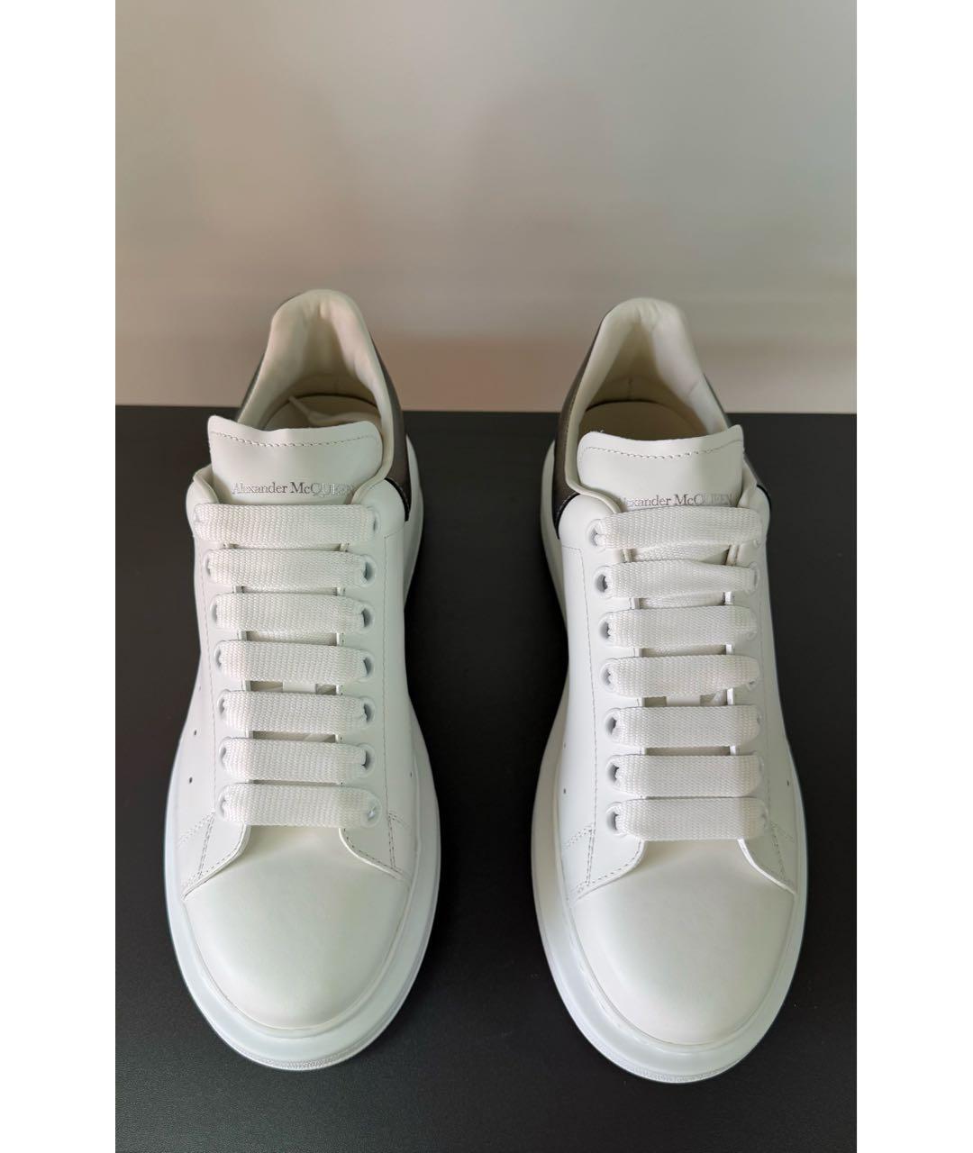 ALEXANDER MCQUEEN Белые кожаные кеды, фото 3