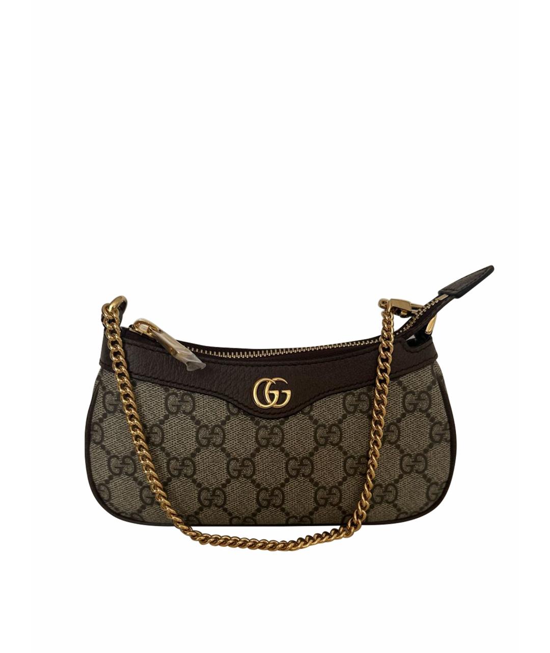 GUCCI Коричневая сумка с короткими ручками, фото 1