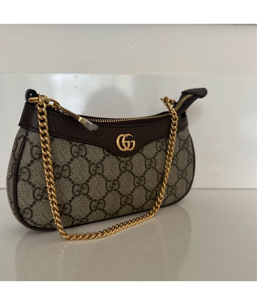 GUCCI Коричневая сумка с короткими ручками, фото 2