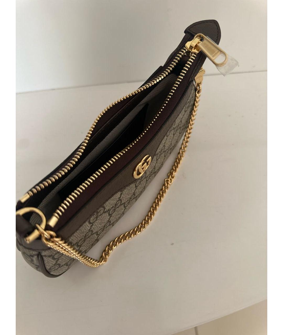 GUCCI Коричневая сумка с короткими ручками, фото 4