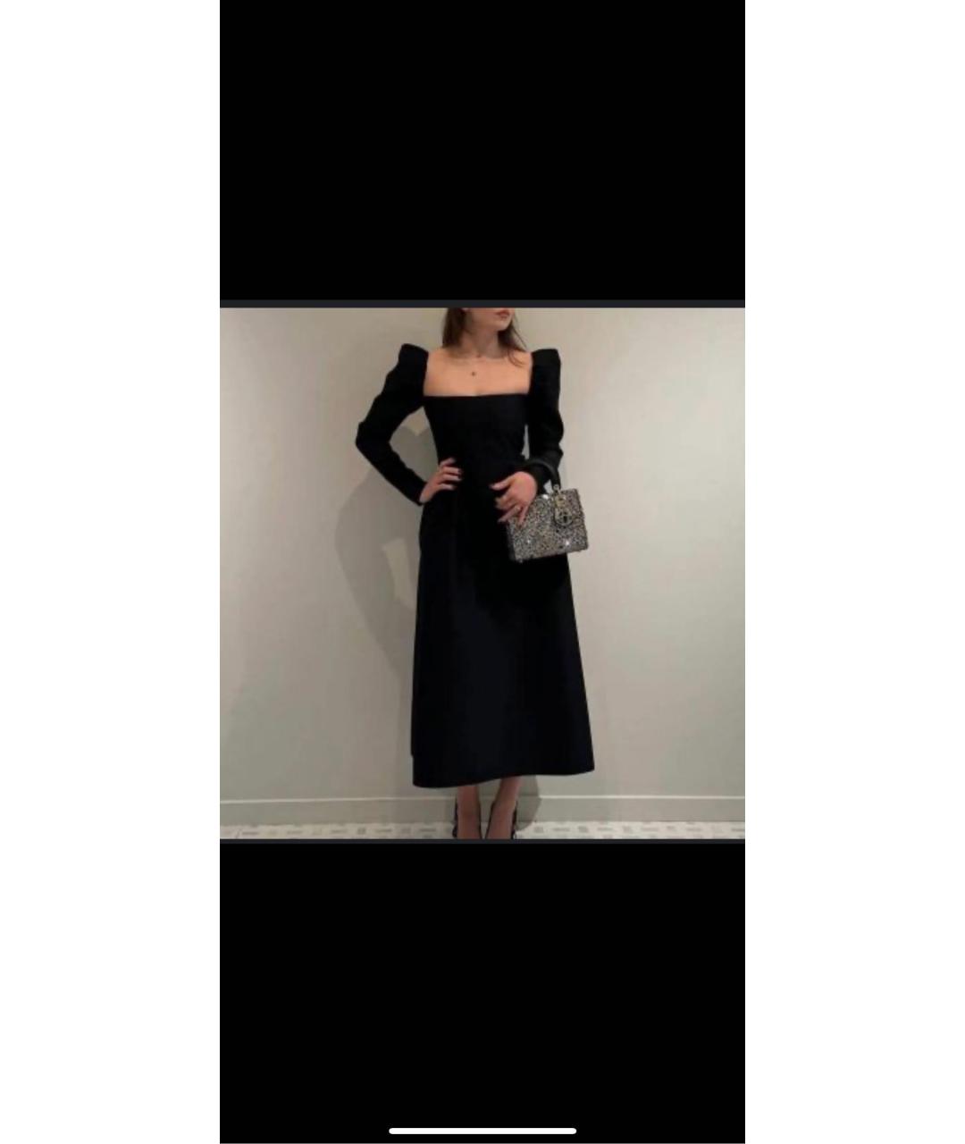 CHRISTIAN DIOR Черное креповое коктейльное платье, фото 2