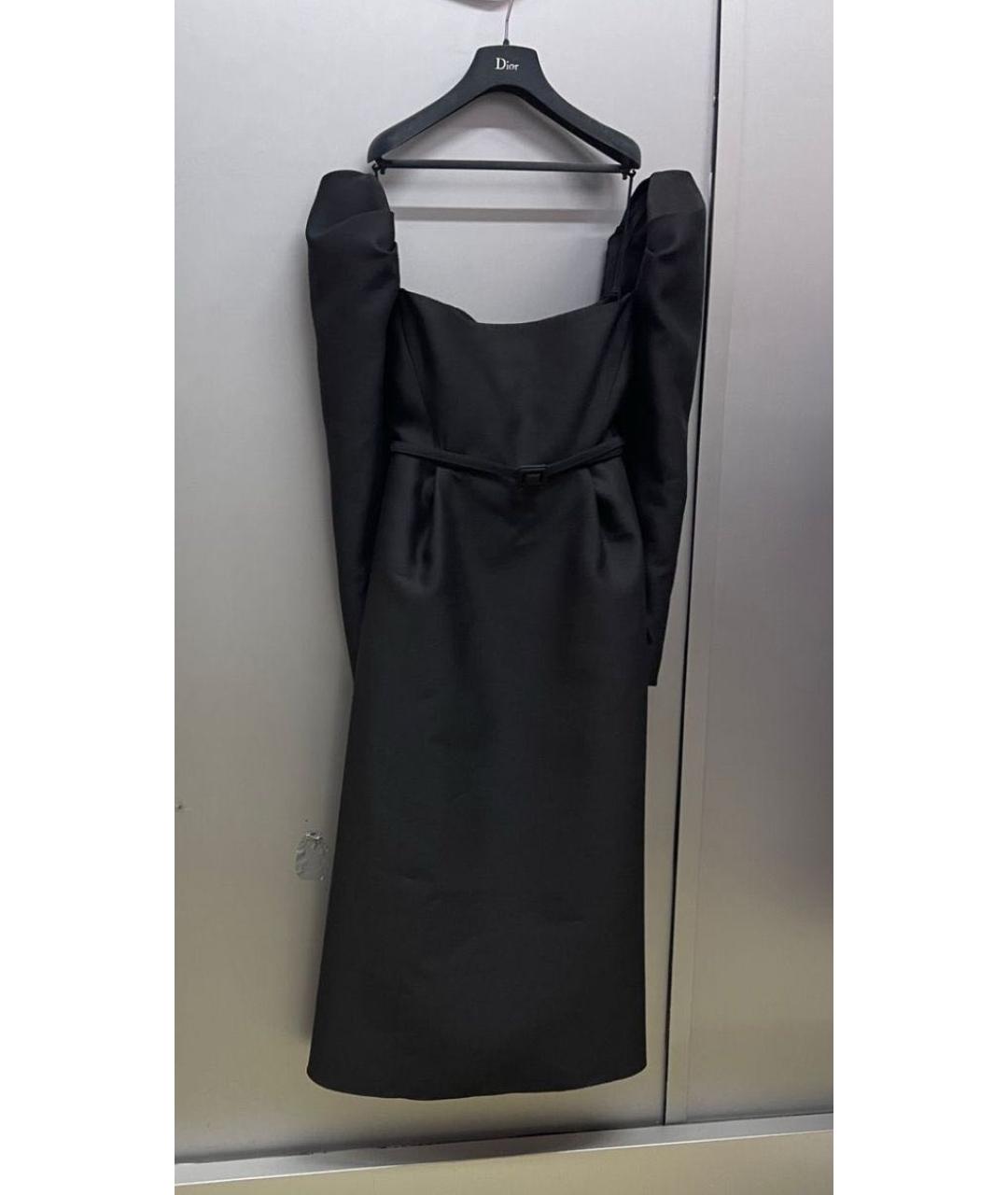 CHRISTIAN DIOR Черное креповое коктейльное платье, фото 5