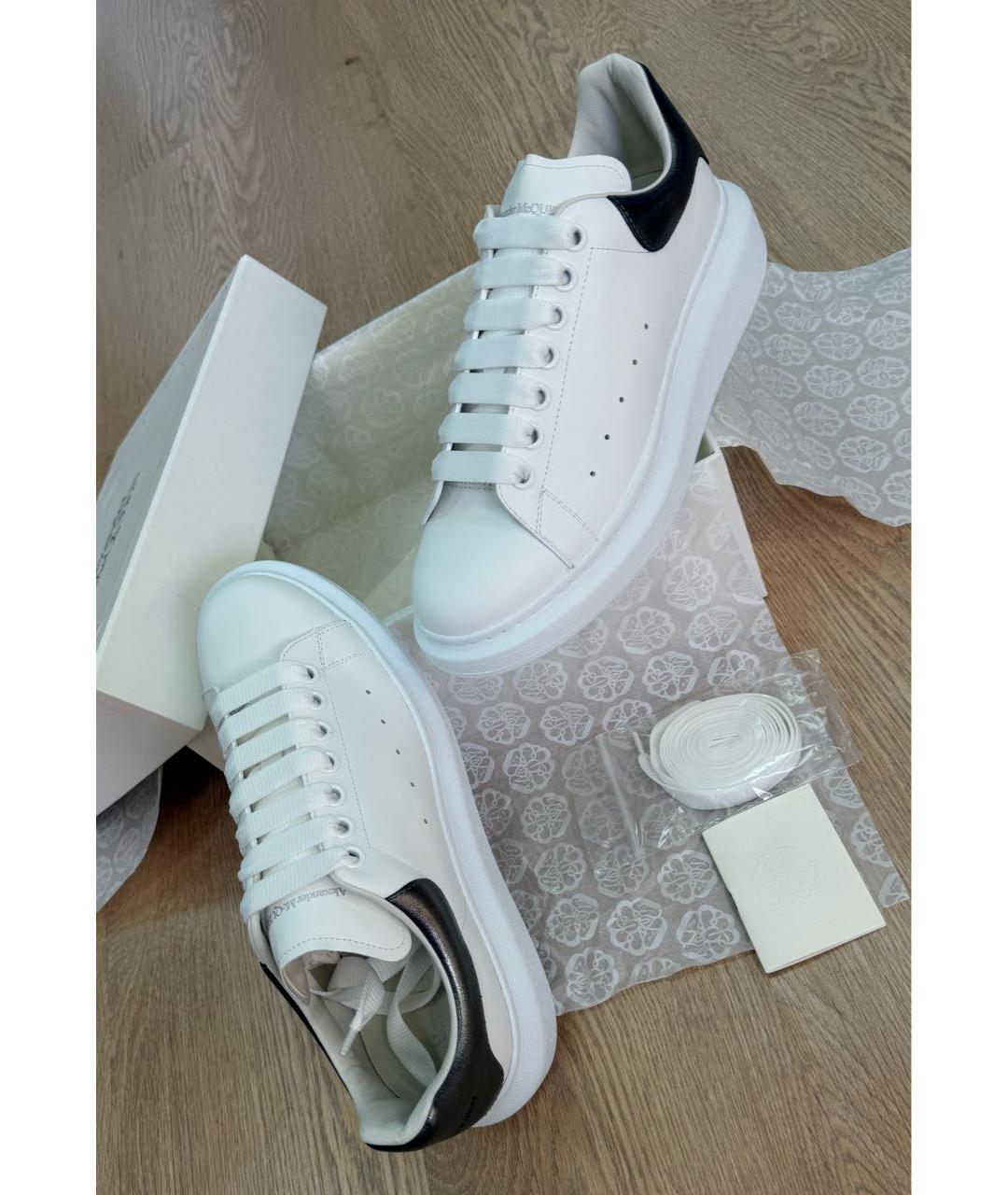 ALEXANDER MCQUEEN Белые кожаные кеды, фото 6