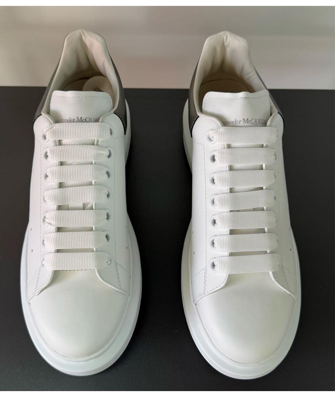 ALEXANDER MCQUEEN Белые кожаные кеды, фото 3