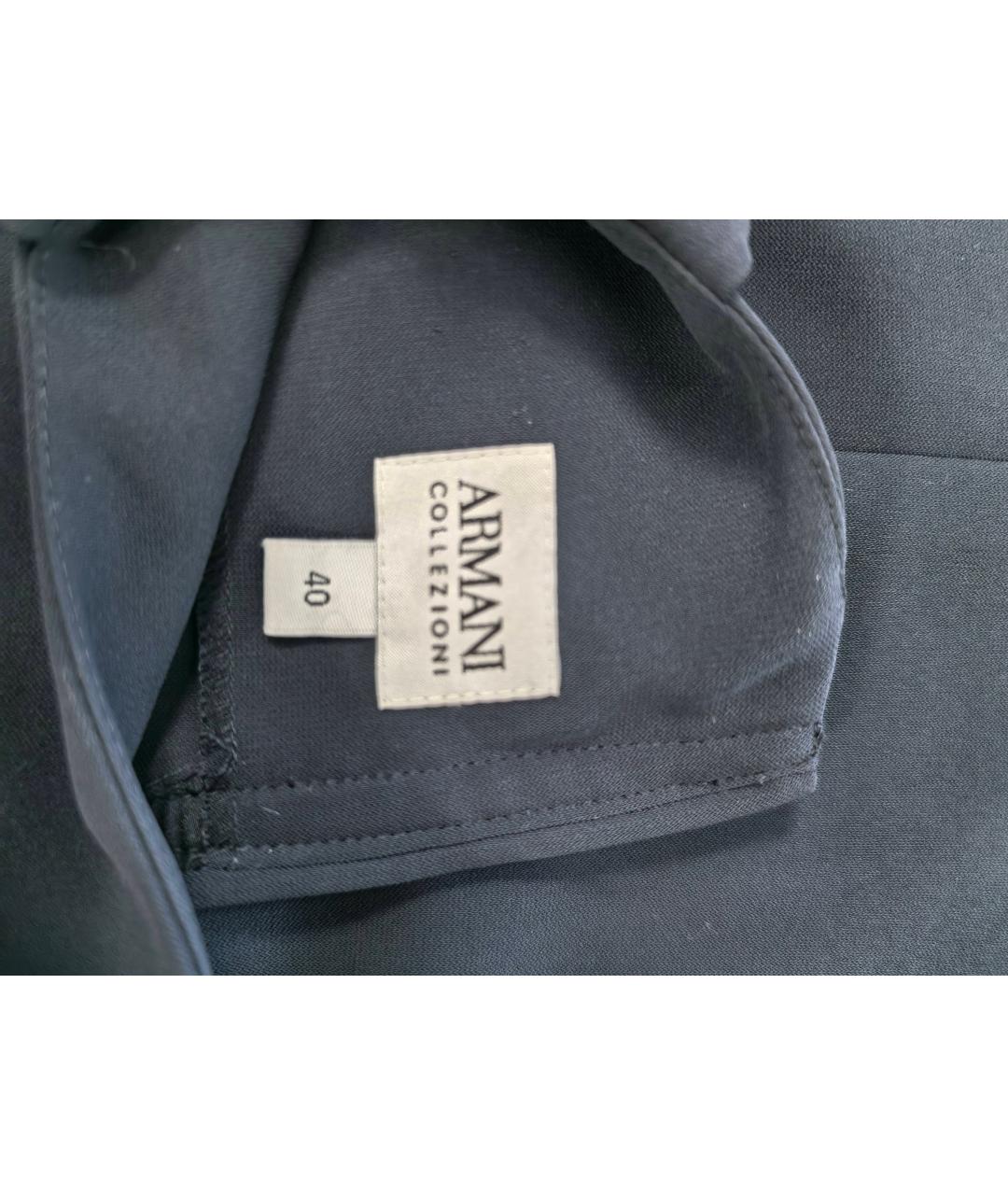 ARMANI COLLEZIONI Темно-синее полиэстеровое повседневное платье, фото 3
