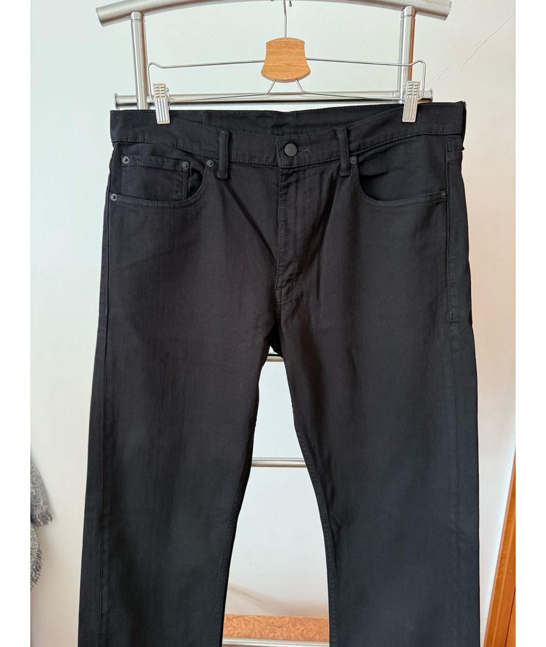 LEVI'S Черные хлопковые прямые джинсы, фото 3