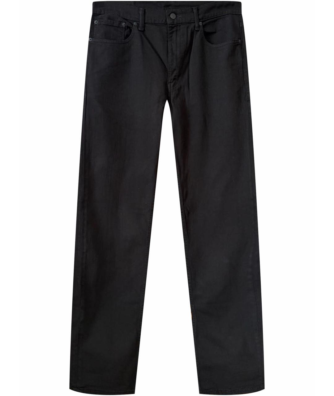 LEVI'S Черные хлопковые прямые джинсы, фото 1