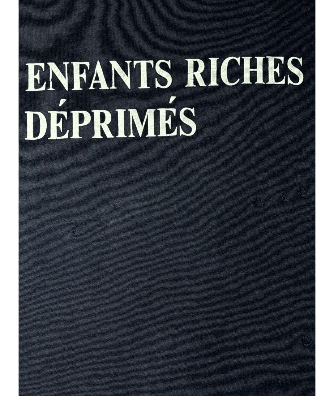 Enfants Riches Déprimés Темно-синяя хлопковая футболка, фото 3