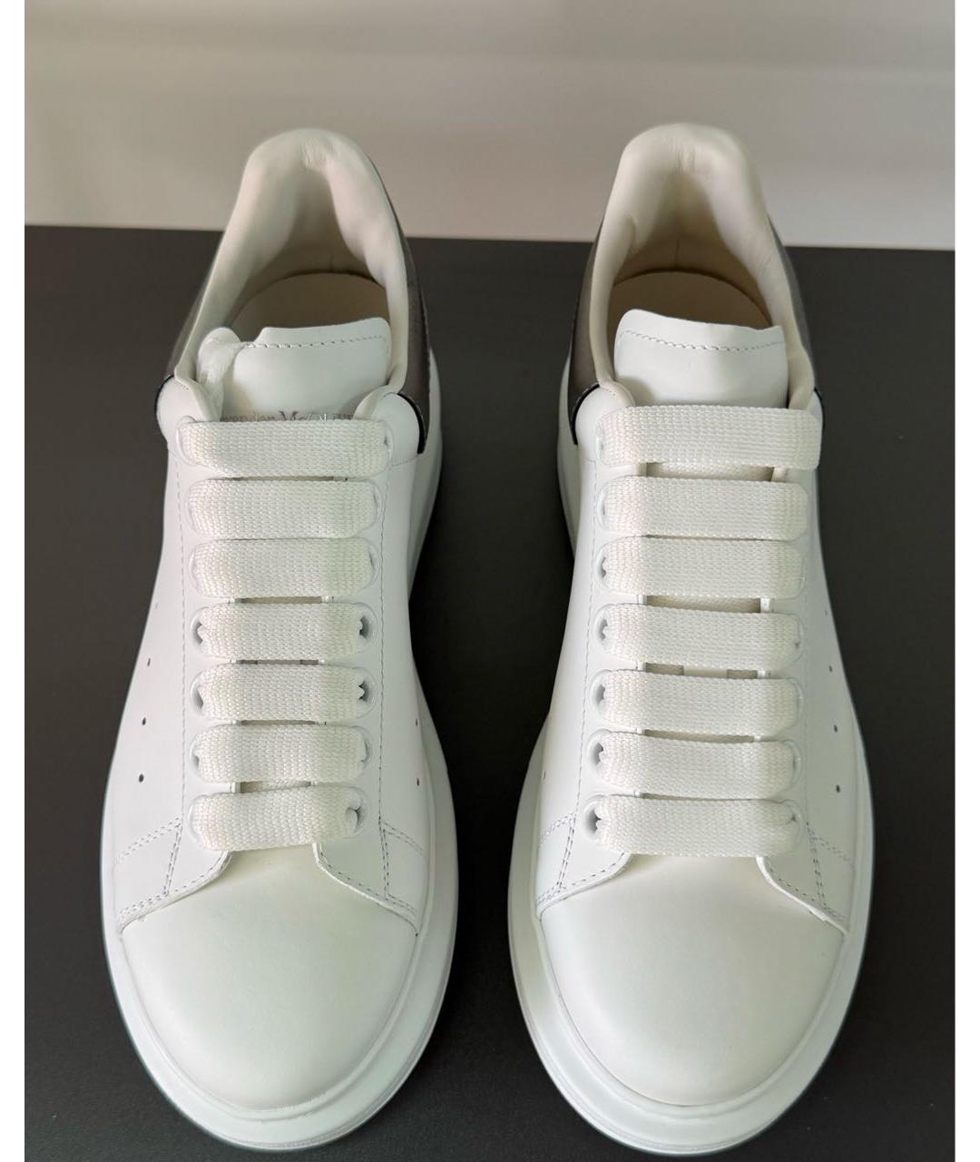 ALEXANDER MCQUEEN Белые кожаные кеды, фото 3