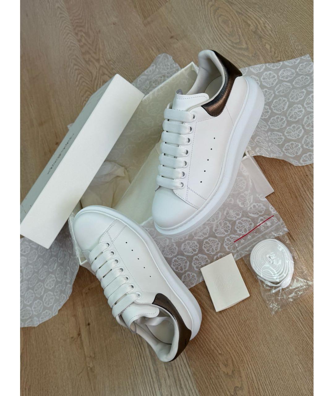 ALEXANDER MCQUEEN Белые кожаные кеды, фото 6