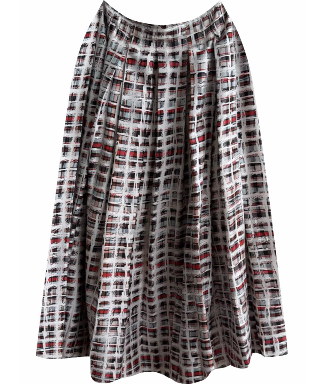 BURBERRY Шелковая юбка миди, фото 1