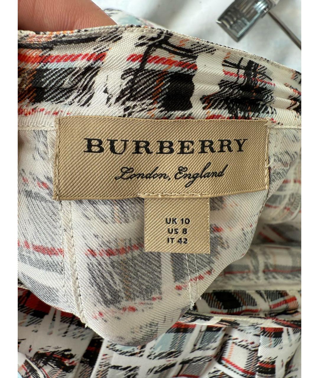 BURBERRY Шелковая юбка миди, фото 3