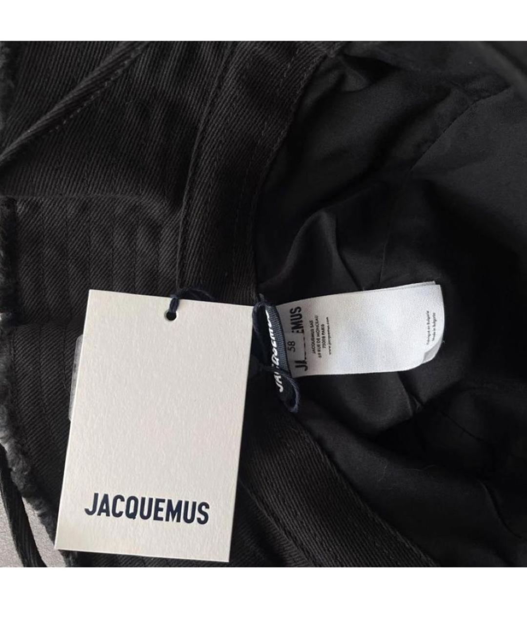 JACQUEMUS Черная хлопковая панама, фото 4