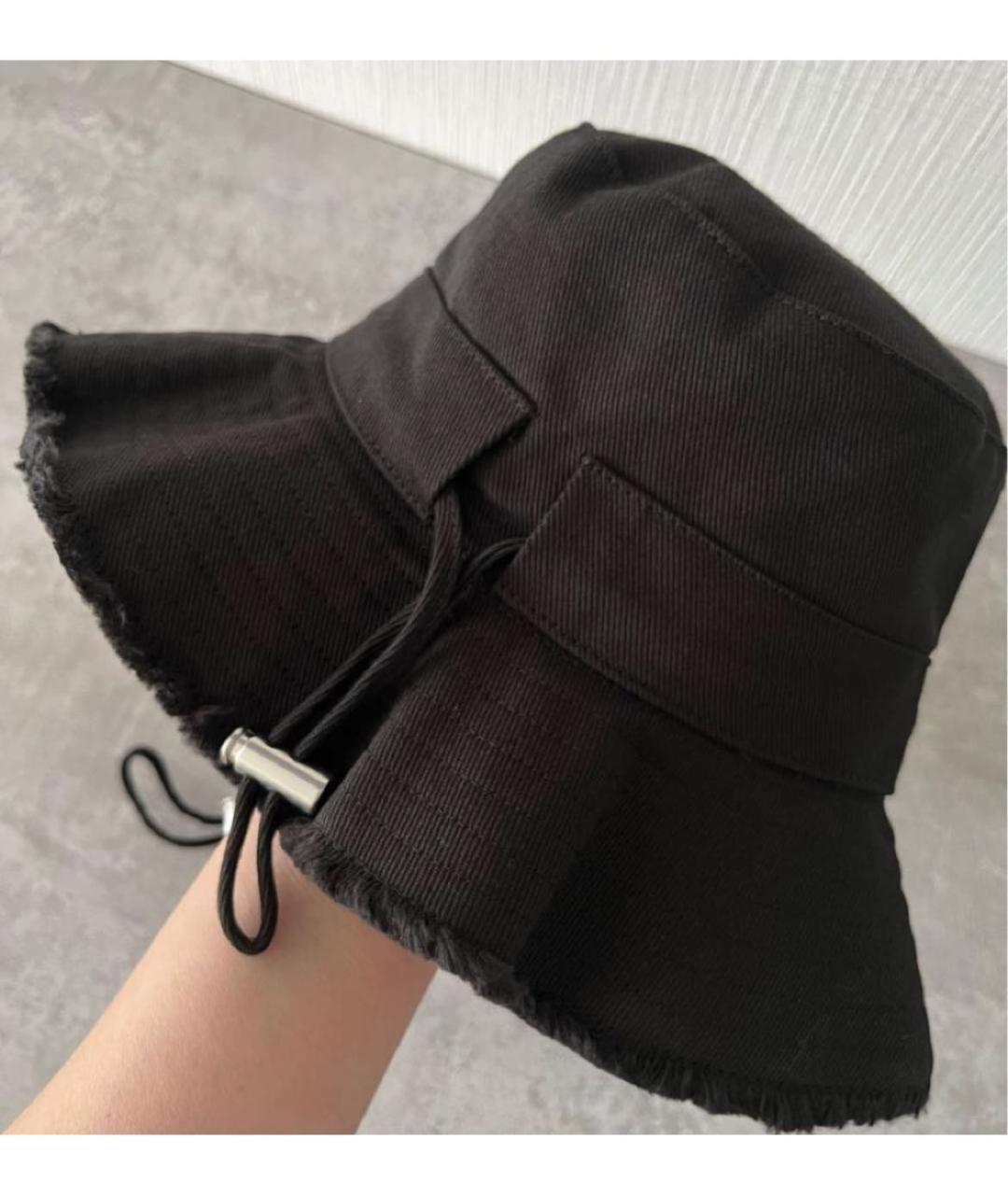 JACQUEMUS Черная хлопковая панама, фото 3