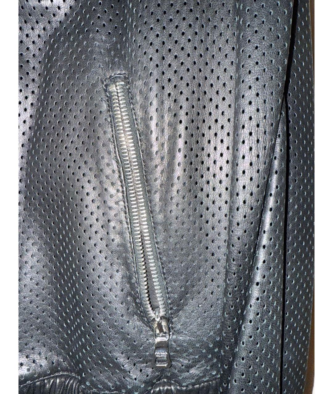 PRADA Черная кожаная куртка, фото 6