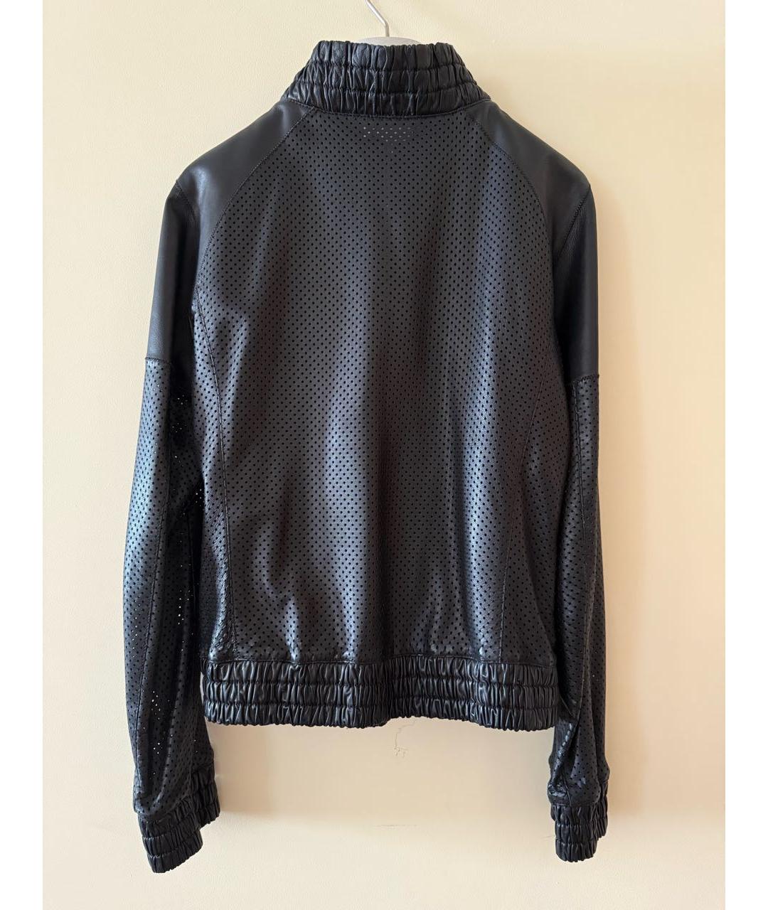 PRADA Черная кожаная куртка, фото 2