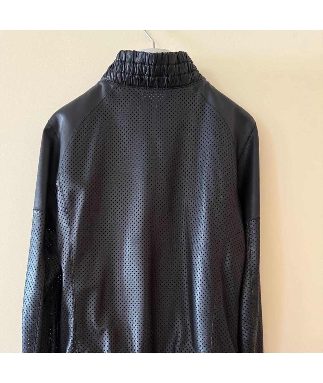 PRADA Черная кожаная куртка, фото 3